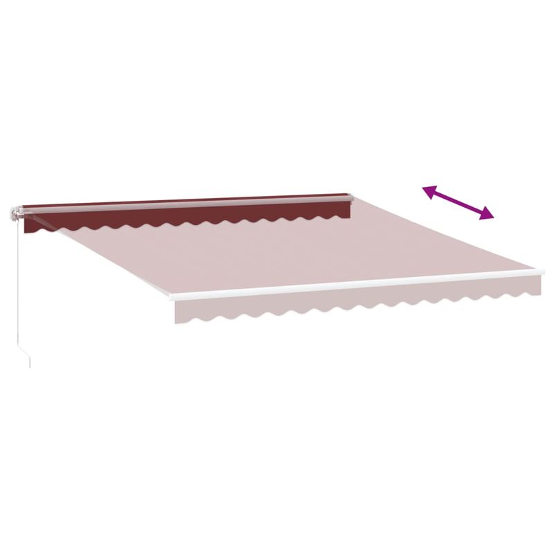 Casa si Gradina - Gradina si terasa - Umbrele si pavilioane - Umbrele - Copertina retractabila manual cu LED, visiniu, 400x300 cm - Infinity.ro