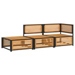 Casa si Gradina - Gradina si terasa - Mobilier exterior - Seturi mobila gradina - Set de canapele de gradina cu perne, 3 piese, lemn masiv acacia - Infinity.ro