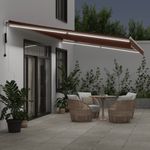 Casa si Gradina - Gradina si terasa - Umbrele si pavilioane - Umbrele - Copertina retractabila automat cu LED, maro, 600x300 cm - Infinity.ro
