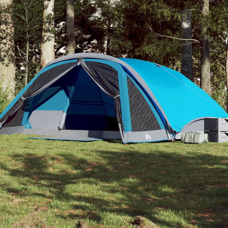 Sport si Outdoor - Camping - Corturi camping - Cort de familie pentru 6 persoane, albastru, impermeabil - Infinity.ro