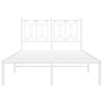 Casa si Gradina - Mobilier - Paturi si accesorii - Paturi - Cadru de pat metalic cu tablie, alb, 120x190 cm - Infinity.ro