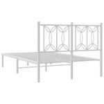 Casa si Gradina - Mobilier - Paturi si accesorii - Paturi - Cadru de pat metalic cu tablie, alb, 120x190 cm - Infinity.ro