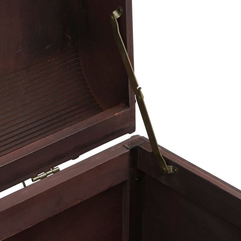 Casa si Gradina - Mobilier - Organizare si depozitare - Cufere si lazi - Cufar de comori cu zavoare maro inchis 90x50x39,5 cm placaj - Infinity.ro