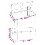 Casa si Gradina - Mobilier - Organizare si depozitare - Cutii depozitare - Cufar de comori cu zavoare maro inchis 90x50x39,5 cm placaj - Infinity.ro