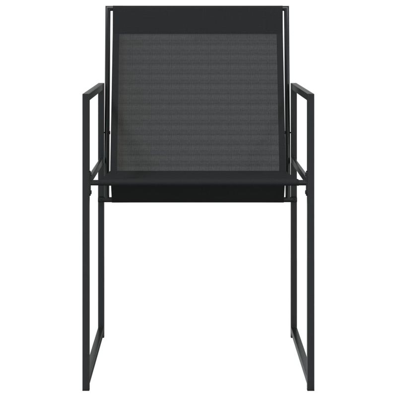 Casa si Gradina - Gradina si terasa - Mobilier exterior - Scaune si sezlonguri gradina - Scaune de gradina, 4 buc., negru, otel si textilena - Infinity.ro