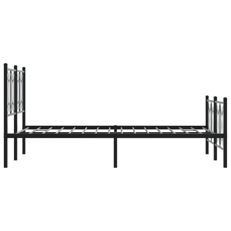 Casa si Gradina - Mobilier - Paturi si accesorii - Paturi - Cadru pat metalic cu tablie de cap/picioare, negru, 120x190 cm - Infinity.ro