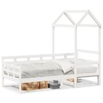 Casa si Gradina - Mobilier - Paturi si accesorii - Paturi - Pat de zi cu acoperis, alb, 80x200 cm, lemn masiv de pin - Infinity.ro