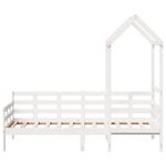 Casa si Gradina - Mobilier - Paturi si accesorii - Paturi - Pat de zi cu acoperis, alb, 80x200 cm, lemn masiv de pin - Infinity.ro