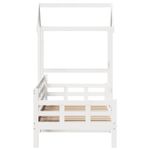 Casa si Gradina - Mobilier - Paturi si accesorii - Paturi - Pat de zi cu acoperis, alb, 80x200 cm, lemn masiv de pin - Infinity.ro