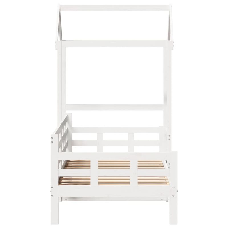 Casa si Gradina - Mobilier - Paturi si accesorii - Paturi - Pat de zi cu acoperis, alb, 80x200 cm, lemn masiv de pin - Infinity.ro