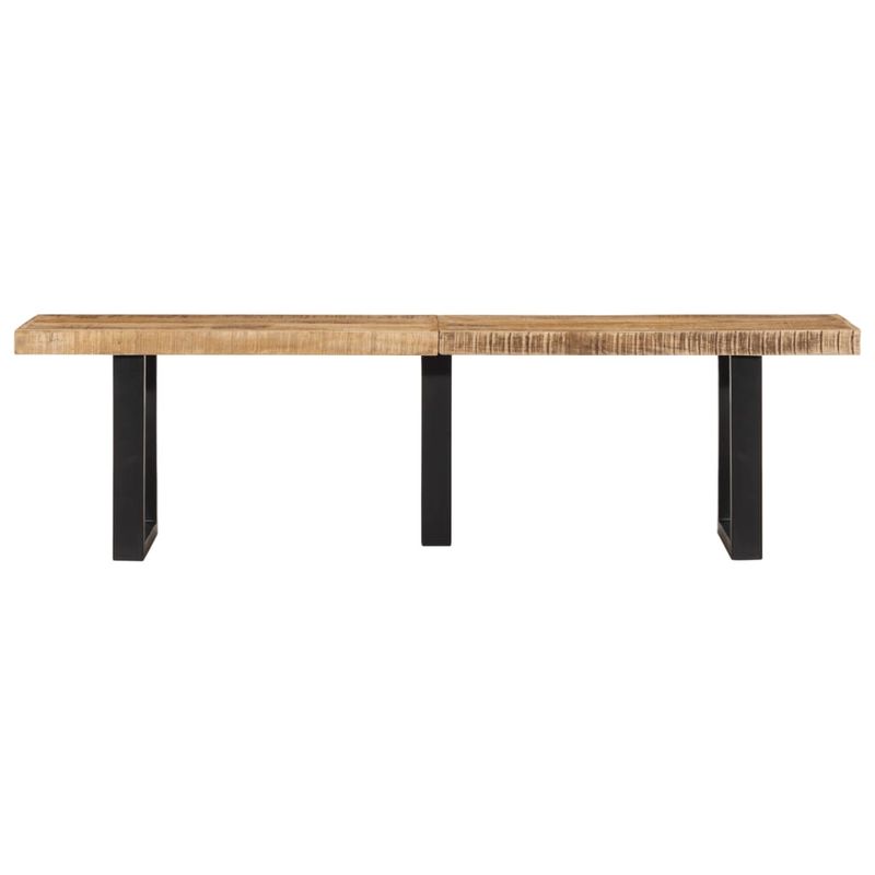 Casa si Gradina - Mobilier - Canapele si coltare - Banchete - Banca, 160 cm, lemn masiv de mango nefinisat si otel - Infinity.ro