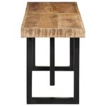 Casa si Gradina - Mobilier - Canapele si coltare - Banchete - Banca, 160 cm, lemn masiv de mango nefinisat si otel - Infinity.ro