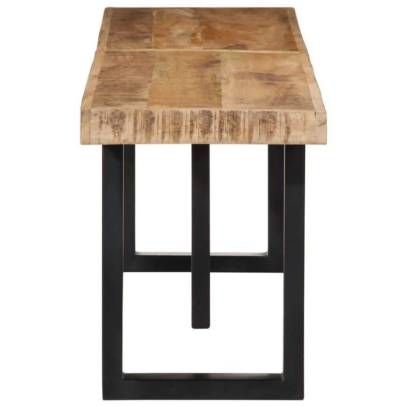 Casa si Gradina - Mobilier - Canapele si coltare - Banchete - Banca, 160 cm, lemn masiv de mango nefinisat si otel - Infinity.ro