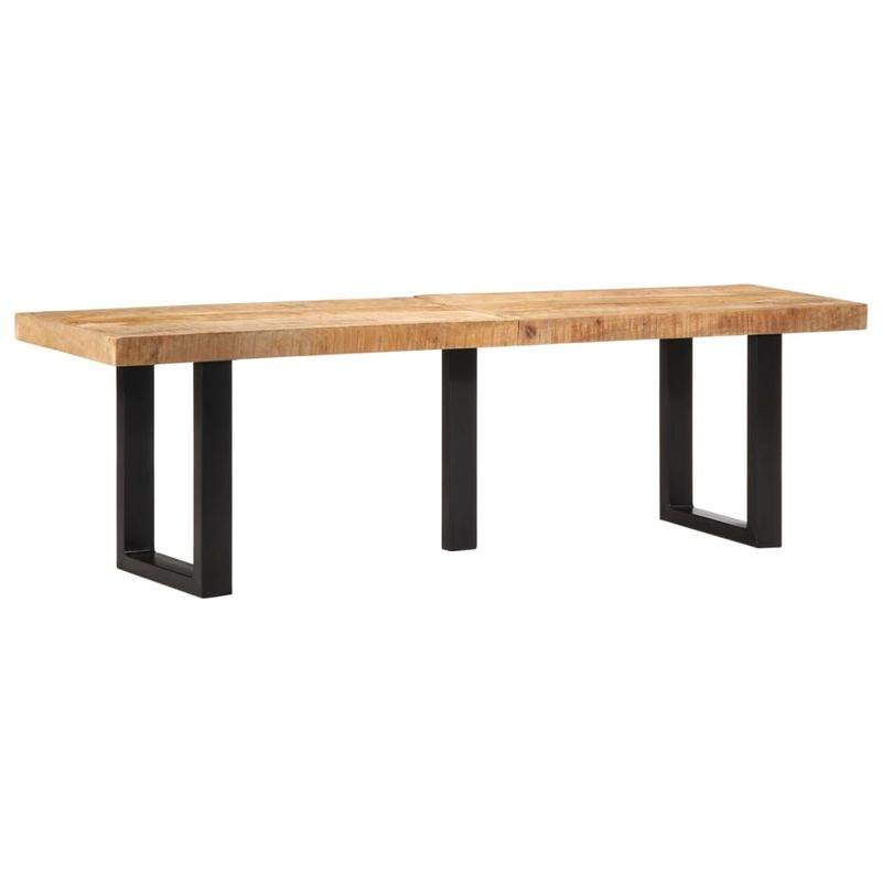 Casa si Gradina - Mobilier - Canapele si coltare - Banchete - Banca, 160 cm, lemn masiv de mango nefinisat si otel - Infinity.ro
