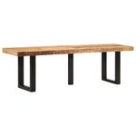 Casa si Gradina - Mobilier - Canapele si coltare - Banchete - Banca, 160 cm, lemn masiv de mango nefinisat si otel - Infinity.ro