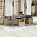 Casa si Gradina - Gradina si terasa - Mobilier exterior - Seturi mobila gradina - Set canapele de gradina, 7 piese, cu perne, bej, poliratan - Infinity.ro