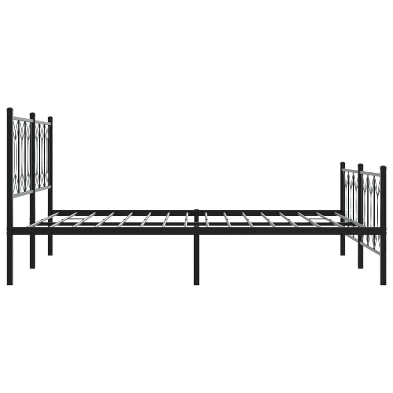Casa si Gradina - Mobilier - Paturi si accesorii - Paturi - Cadru pat metalic cu tablie de cap/picioare, negru, 150x200 cm - Infinity.ro