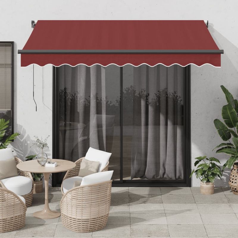 Casa si Gradina - Gradina si terasa - Umbrele si pavilioane - Pavilioane - Copertina retractabila automat cu LED-uri, visiniu, 300x250 cm - Infinity.ro
