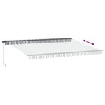 Casa si Gradina - Gradina si terasa - Umbrele si pavilioane - Pavilioane - Copertina retractabila manual, antracit/alb, 500x300 cm - Infinity.ro