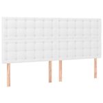 Casa si Gradina - Mobilier - Paturi si accesorii - Paturi - Pat box spring cu saltea, alb, 180x200 cm, piele ecologica - Infinity.ro