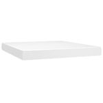 Casa si Gradina - Mobilier - Paturi si accesorii - Paturi - Pat box spring cu saltea, alb, 180x200 cm, piele ecologica - Infinity.ro