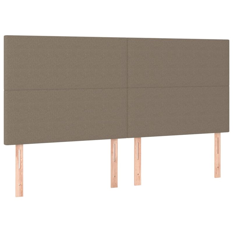 Casa si Gradina - Mobilier - Paturi si accesorii - Paturi - Pat continental cu saltea, gri taupe, 180x200 cm, textil - Infinity.ro