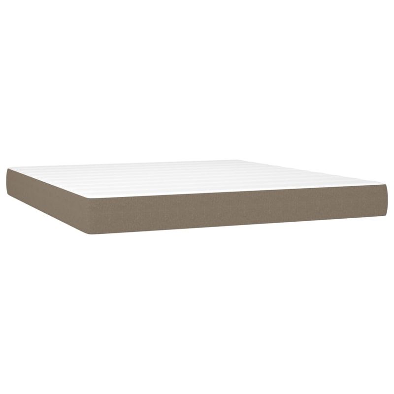 Casa si Gradina - Mobilier - Paturi si accesorii - Paturi - Pat continental cu saltea, gri taupe, 180x200 cm, textil - Infinity.ro