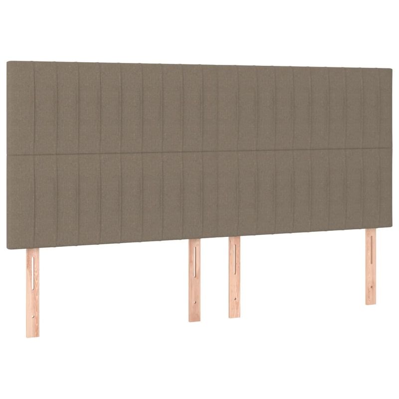 Casa si Gradina - Mobilier - Paturi si accesorii - Paturi - Pat box spring cu saltea, gri taupe, 160x200 cm material textil - Infinity.ro