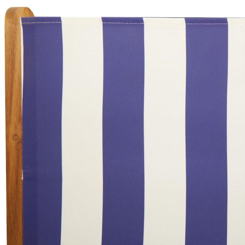 Casa si Gradina - Gradina si terasa - Mobilier exterior - Scaune si sezlonguri gradina - Scaune gradina rabatabile 6buc., textil albastru alb/lemn masiv - Infinity.ro