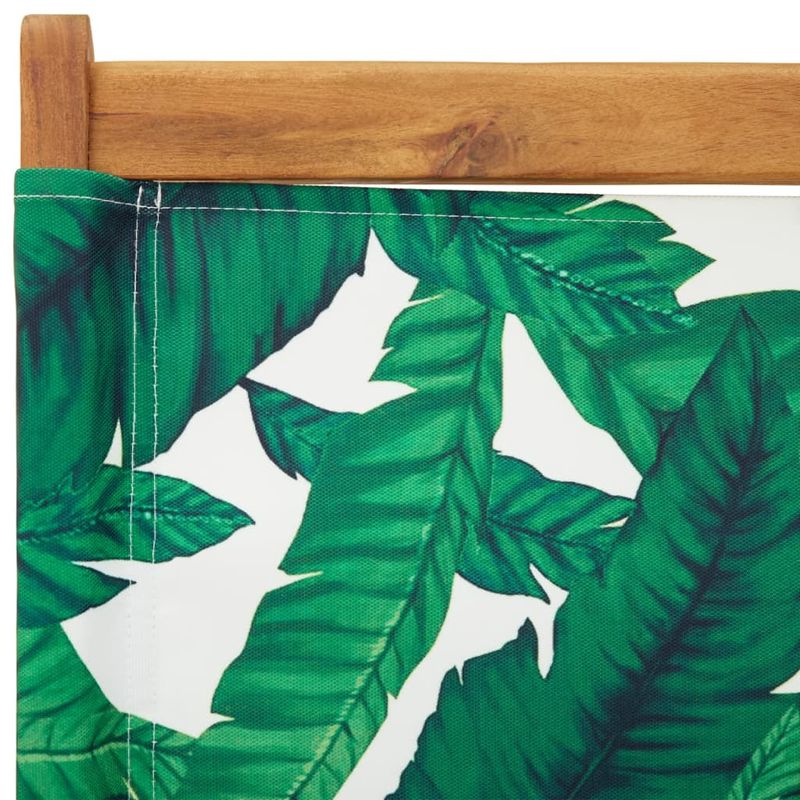 Casa si Gradina - Gradina si terasa - Mobilier exterior - Scaune si sezlonguri gradina - Scaune de gradina pliabile 6 buc., textil verde/lemn masiv - Infinity.ro