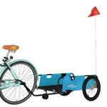 Sport si Outdoor - Ciclism - Accesorii pentru biciclete - Remorci biciclete - Remorca bicicleta, albastru si negru, tesatura oxford si fier - Infinity.ro