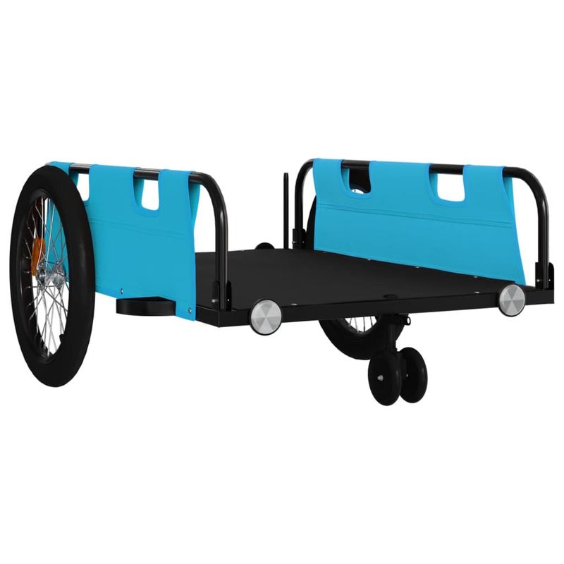 Sport si Outdoor - Ciclism - Accesorii pentru biciclete - Remorci biciclete - Remorca bicicleta, albastru si negru, tesatura oxford si fier - Infinity.ro