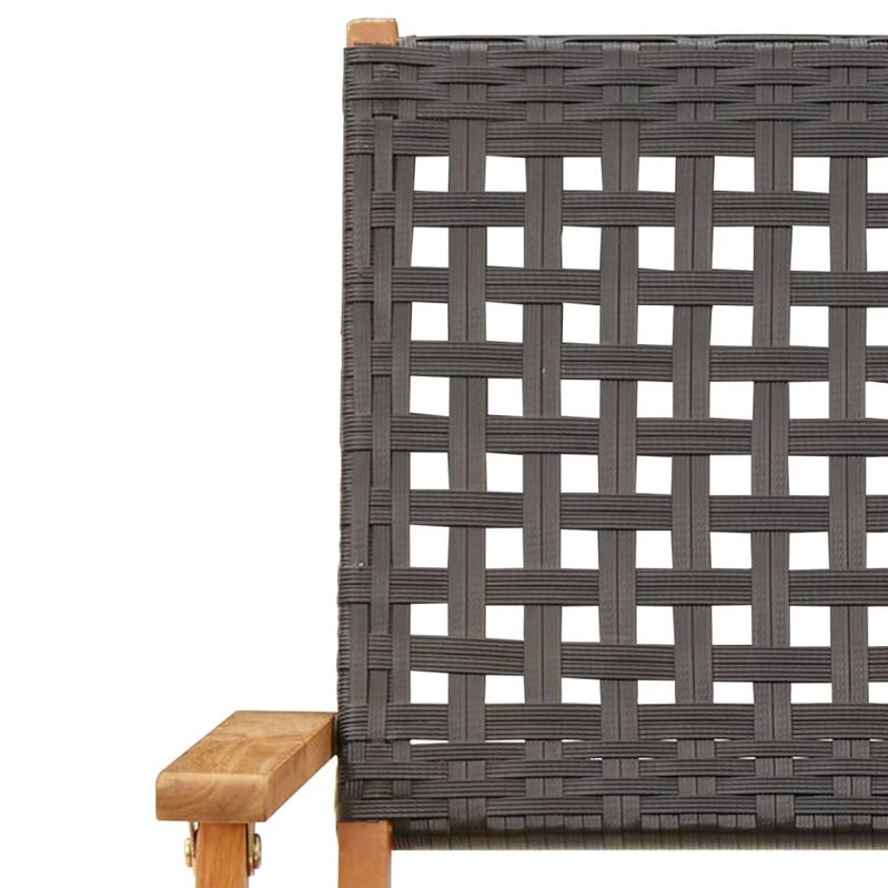 Casa si Gradina - Gradina si terasa - Mobilier exterior - Seturi mobila gradina - Set masa pentru gradina, 7 piese, negru, poliratan/lemn masiv - Infinity.ro