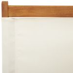 Casa si Gradina - Gradina si terasa - Mobilier exterior - Scaune si sezlonguri gradina - Scaune de gradina pliabile 6 buc., textil alb crem/lemn masiv - Infinity.ro