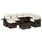 Casa si Gradina - Gradina si terasa - Mobilier exterior - Seturi mobila gradina - Set canapele de gradina cu perne, 8 piese, maro, poliratan - Infinity.ro