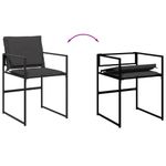 Casa si Gradina - Gradina si terasa - Mobilier exterior - Seturi mobila gradina - Set mobilier de gradina, 11 piese, cu perne, negru, textilena - Infinity.ro