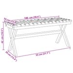 Casa si Gradina - Gradina si terasa - Mobilier exterior - Bancute de gradina - Banca de gradina, albastru inchis, lemn masiv acacia/textil - Infinity.ro