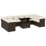 Casa si Gradina - Gradina si terasa - Mobilier exterior - Seturi mobila gradina - Set canapele de gradina cu perne, 11 piese, maro, poliratan - Infinity.ro