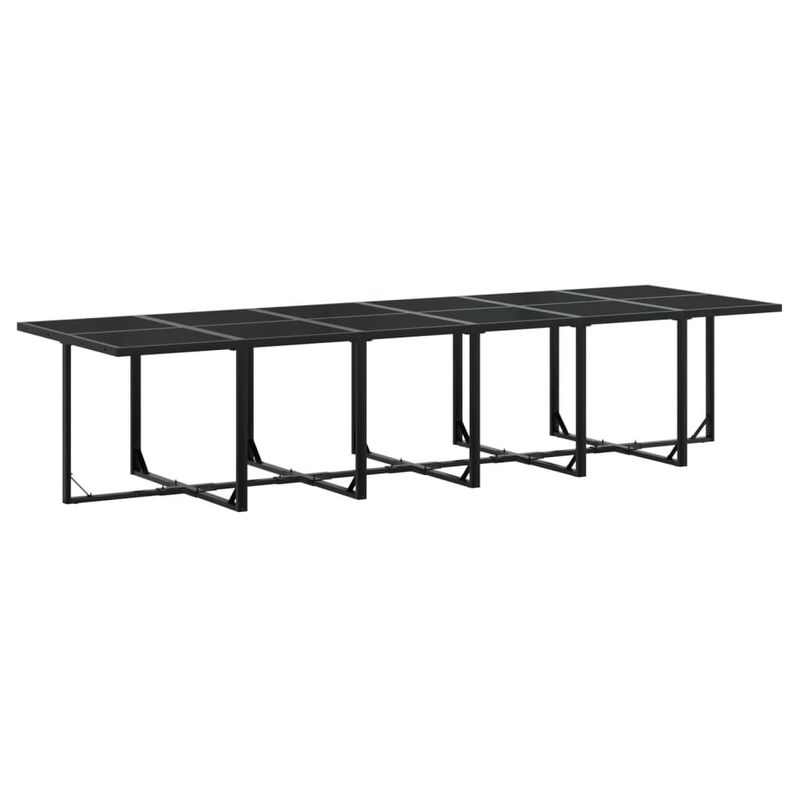 Casa si Gradina - Gradina si terasa - Mobilier exterior - Seturi mobila gradina - Set mobilier de gradina, 17 piese, negru, poliratan - Infinity.ro