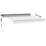 Casa si Gradina - Gradina si terasa - Umbrele si pavilioane - Pavilioane - Copertina retractabila automat LED-uri antracit/alb 300x250 cm - Infinity.ro