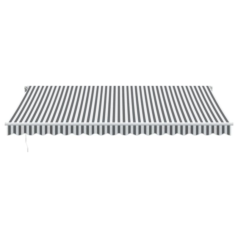 Casa si Gradina - Gradina si terasa - Umbrele si pavilioane - Umbrele - Copertina retractabila automat, antracit/alb, 450x350 cm - Infinity.ro