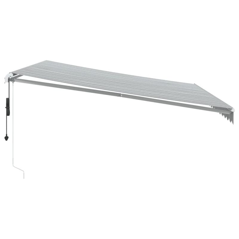 Casa si Gradina - Gradina si terasa - Umbrele si pavilioane - Umbrele - Copertina retractabila automat, antracit/alb, 450x350 cm - Infinity.ro