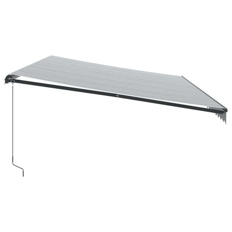 Casa si Gradina - Gradina si terasa - Umbrele si pavilioane - Umbrele - Copertina retractabila manual, antracit/alb, 600x350 cm - Infinity.ro