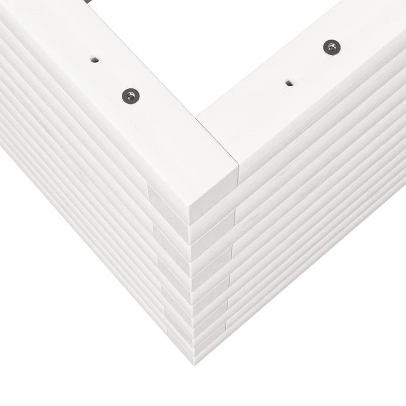 Casa si Gradina - Gradinarit si plante - Plante si ghivece - Ghivece si suporturi - Jardiniera de gradina, alb, 80x80x46 cm, lemn masiv de pin - Infinity.ro