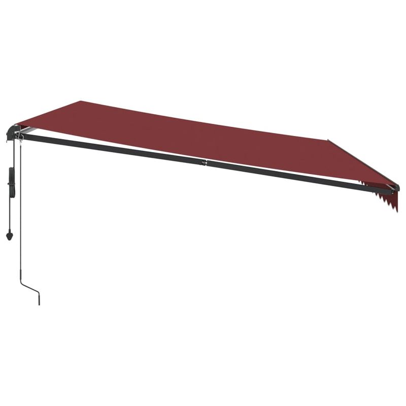 Casa si Gradina - Gradina si terasa - Umbrele si pavilioane - Umbrele - Copertina retractabila automat cu LED-uri, visiniu, 500x300 cm - Infinity.ro