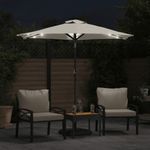 Casa si Gradina - Gradina si terasa - Umbrele si pavilioane - Umbrele - Umbrela soare de gradina stalp din otel/LED alb 225x225x212 cm - Infinity.ro