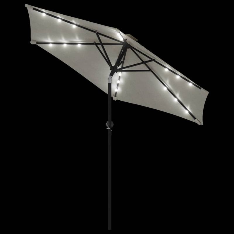 Casa si Gradina - Gradina si terasa - Umbrele si pavilioane - Umbrele - Umbrela soare de gradina stalp din otel/LED alb 225x225x212 cm - Infinity.ro