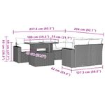 Casa si Gradina - Gradina si terasa - Mobilier exterior - Seturi mobila gradina - Set canapele de gradina, 9 piese, cu perne, bej, poliratan - Infinity.ro