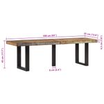 Casa si Gradina - Mobilier - Canapele si coltare - Banchete - Banca, 160 cm, lemn masiv reciclat si otel - Infinity.ro