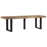 Casa si Gradina - Mobilier - Canapele si coltare - Banchete - Banca, 160 cm, lemn masiv reciclat si otel - Infinity.ro